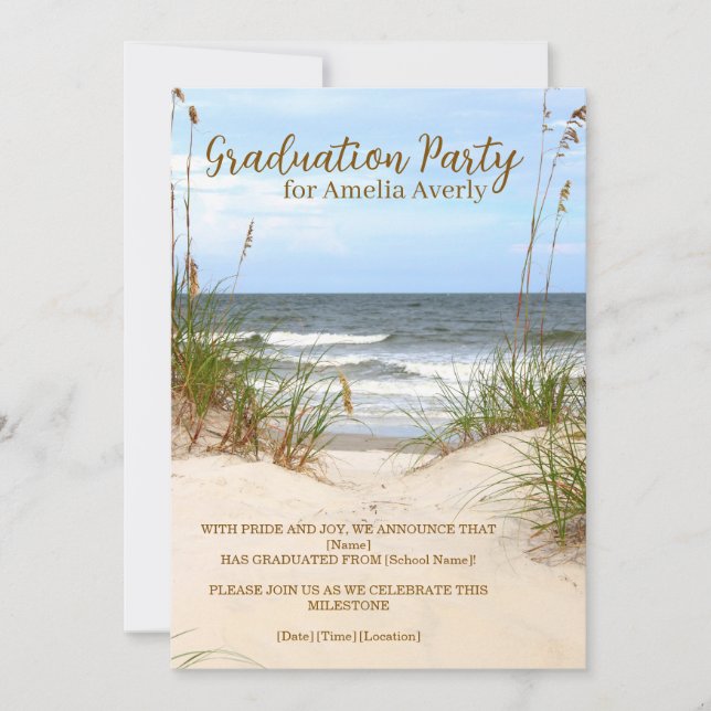 Invitation Beach Graduation Party (Devant)
