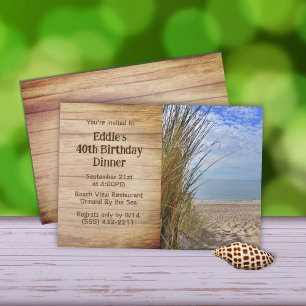 Invitation Beach Grass Dunes de sable Son Anniversaire Fête