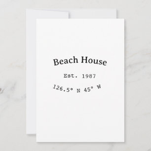 Invitation Beach house et. Date année coordonnées personnalis