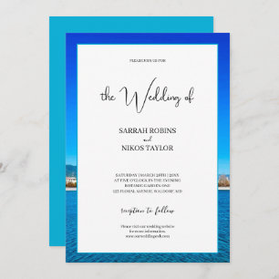 Invitation Beach Ocean Costal Mariage