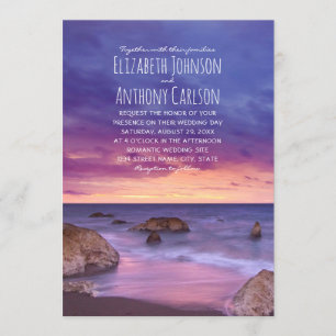 Invitation Beach Ocean Destination Sunset Mariage nautique