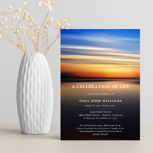 Invitation Beach Ocean Photo Célébration de la vie funéraire