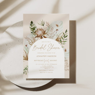 Invitation Beach pampas gazon douche nuptiale