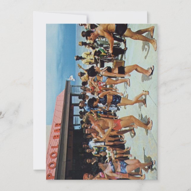 Invitation Beach Party des années 50 Vintage (Devant)