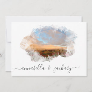 INVITATION *~* BEACH RSVP - QR RAINBOW AR11 BEACH MARIAGE