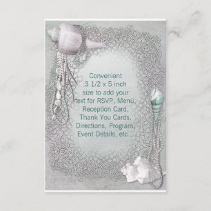 Invitation Beach Seashells Beach Wedding RSVP
