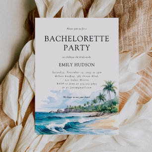 Invitation Beach Tropical Summer Bachelorette Party