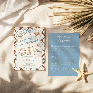 Invitation Beachy Lighthouse Lifesaver Coastal Bachelorette