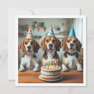 Invitation Beagle, anniversaire Beagle, Beagle
