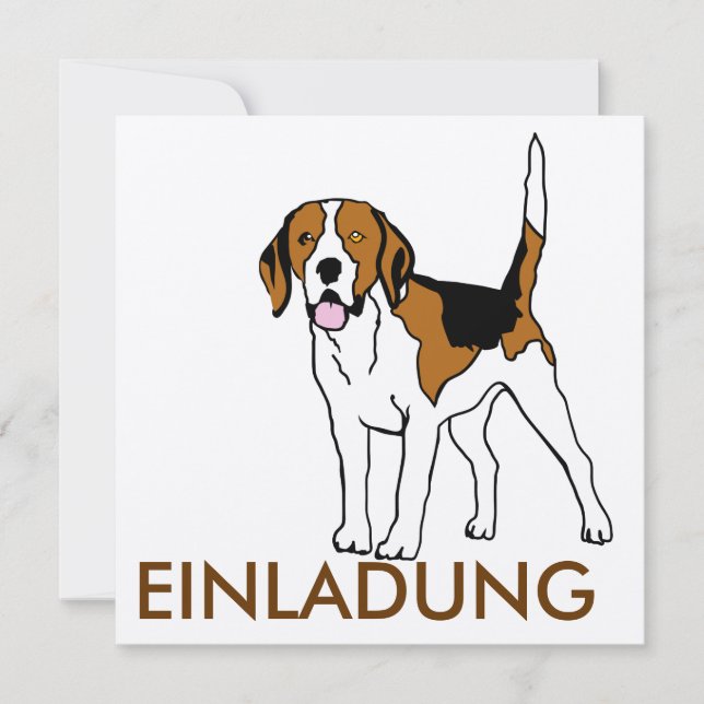 Invitation Beagle EINLADUNG (Devant)