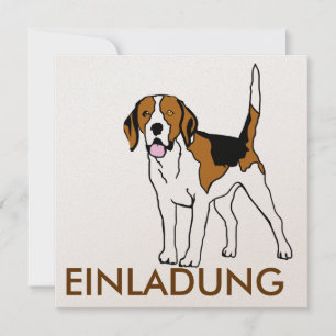Invitation Beagle EINLADUNG