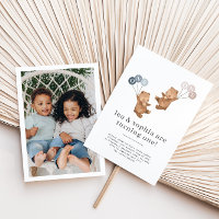 Bear Boy Girl Twins - Photo 1er Anniversaire