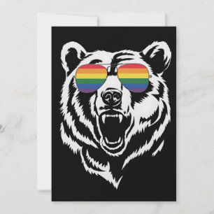Invitation Bear Gay LGBTQ Rainbow Lunettes de soleil Pride Dr
