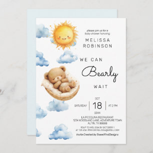 Invitation Bear Sunshine Baby Boy Douche