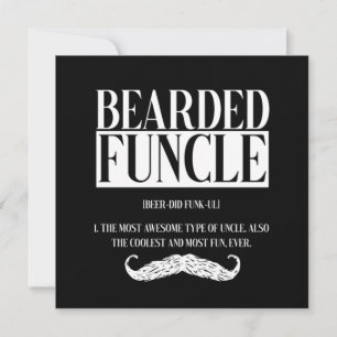 Invitation Bearded Funcle Uncle Nephew Niece Godfather