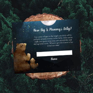 Invitation Bears Maman's Belly Taille Baby shower Jeu