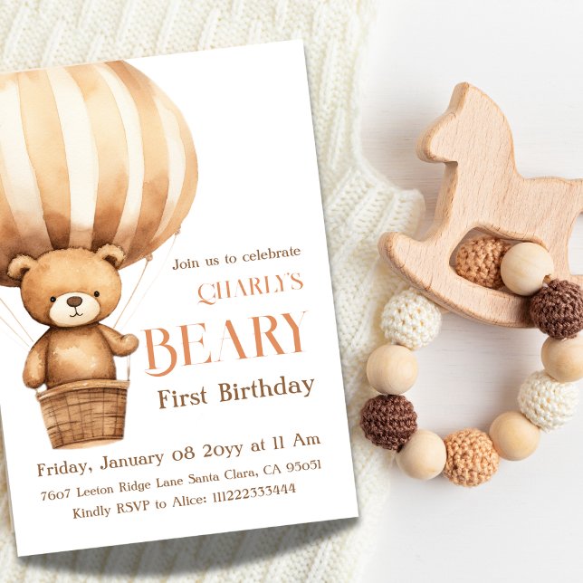 Invitation Béary Béary 1er anniversaire (Créateur téléchargé)