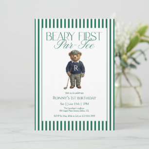 Invitation Beary First Par-Tee Golf 1er Anniversaire