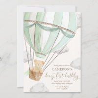 Beary First Teddy Bear Hot Air Balloon Anniversair