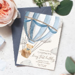 Invitation Beary First Teddy Bear Hot Air Balloon Anniversair<br><div class="desc">Ce design présente un design doux avec ours en peluche à montgolfière et des polices modernes. L'en-tête de script est une image qui ne peut pas être modifiée. Tous les autres textes sont entièrement modifiables. Pour une personnalisation plus avancée de cette conception, il suffit de cliquer sur le bouton "Customiser"...</div>