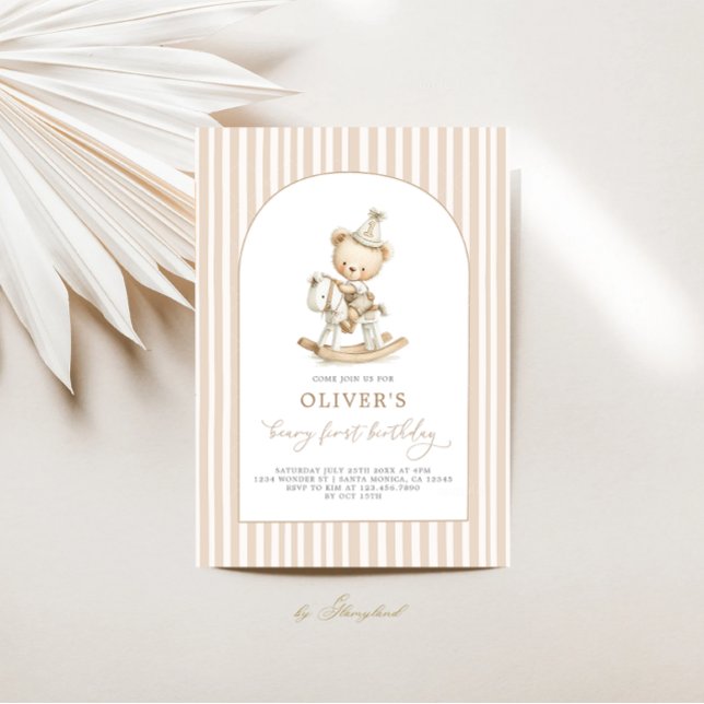 Invitation Béary premier enfant (Créateur téléchargé)