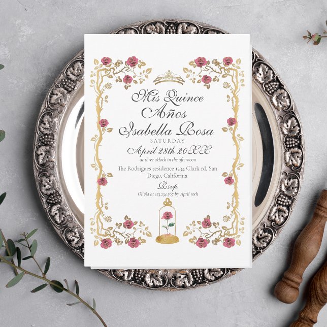 Invitation Beast & the Beauty Fairytale Quinceanera (Créateur téléchargé)