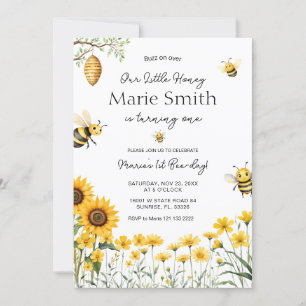 Invitation Beau Anniversaire Notre Petit Miel Premier Jour D'