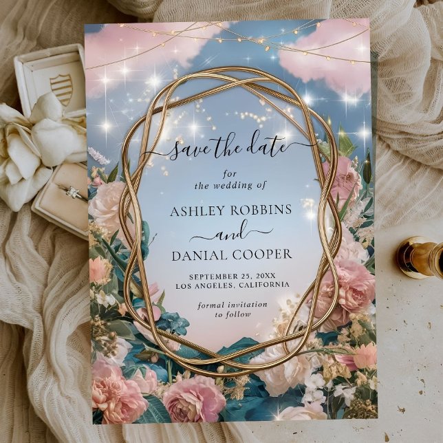 Invitation Beau Art Nouveau Thème Enregistrer La Date (Créateur téléchargé)