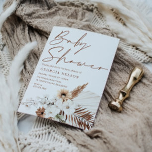 Invitation Beau Baby shower bohème