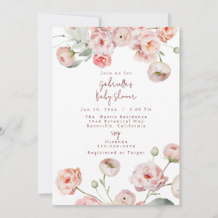 Invitation Beau Baby shower Pastel