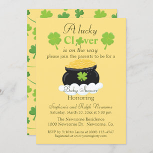 Invitation Beau Baby shower Saint Patrick's Thème