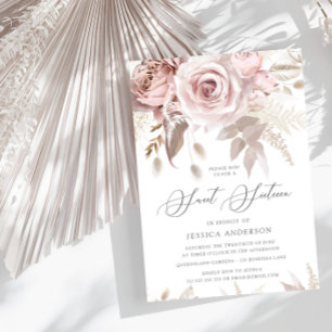 Invitation Beau Blush Dusty Rose et Sweet sixteen ivoire