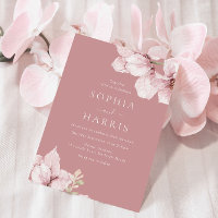 Beau Blush Floral Pétales Dusty Rose Mariage