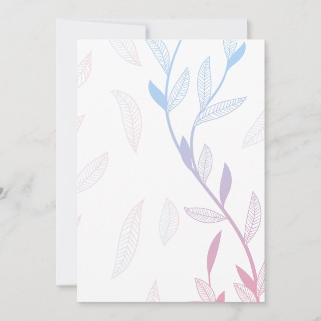 Invitation Beau cadre fleuri (Devant)