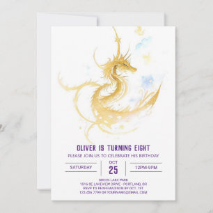 Invitation Beau Dragon Whimsy Anniversaire