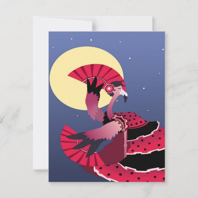 Invitation Beau Flamant rose flamenco | Un cadeau génial (Devant)