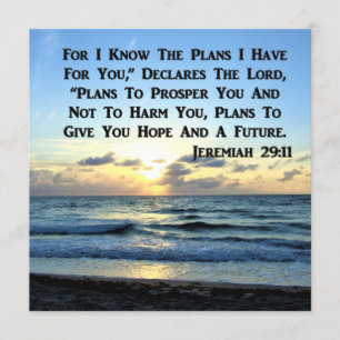 INVITATION BEAU JEREMIAH 29:11 SKIS BLEUS