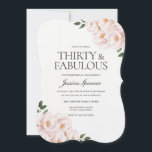 Invitation Beau Laid Blush Pink Élégant 30e anniversaire<br><div class="desc">Magnifique Laid Blush Pink Elégant 30e anniversaire Invitation Voir la collection correspondante dans Niche et Nest Store</div>