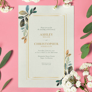 Invitation Beau Mariage d'aquarelle florale
