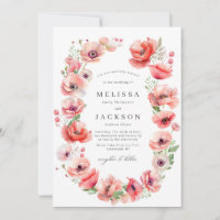 Beau Mariage de design de fleur rose et rouge pavo
