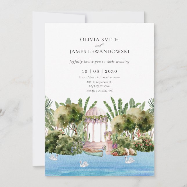 Invitation Beau mariage de rivière jungle (Devant)