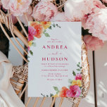Invitation Beau Mariage floral d'été du printemps<br><div class="desc">Magnifique Faire-part de mariage floral d'été de printemps vibrant Voir la collection correspondante dans notre magasin de niche et de niche</div>