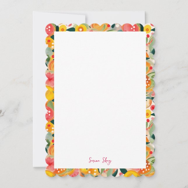 Invitation Beau Motif botanique Tropical Citrus (Devant)