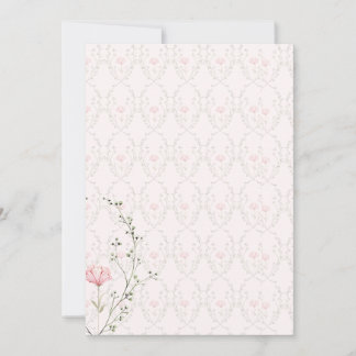 Invitation Beau motif floral