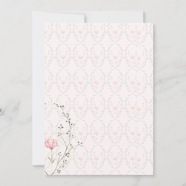 Invitation Beau motif floral  (Devant)