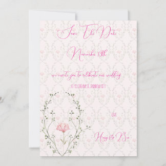 Invitation Beau motif floral 