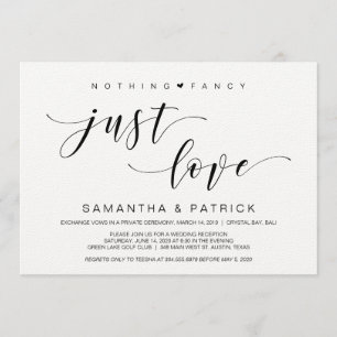 Invitation Beau Noir Rien de Fantaisie Juste Amour, Fugue