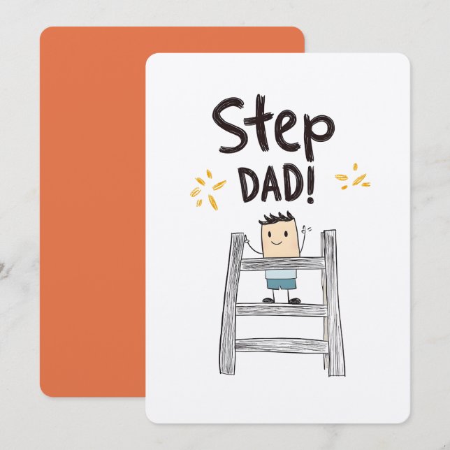 Invitation Beau-papa - Un échelon de plus, tout simplement gé (Devant / Derrière)