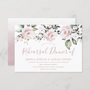 Invitation Beau Rose Dusty Blush Pink Rehearsal Dîner