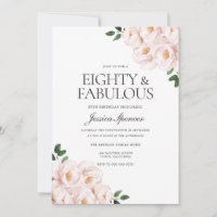 Beau rose pâle Elégant 80e anniversaire